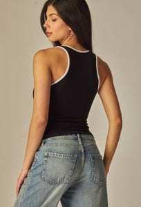 Contrast Spandex Tank Top