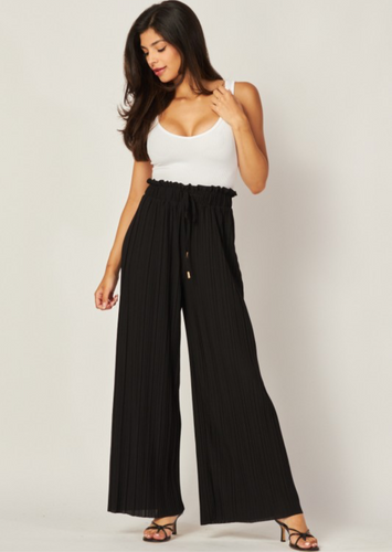 Pleated Wide Leg Pants