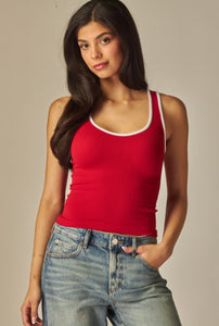 Contrast Spandex Tank Top