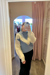 Knit Contrast Sweater