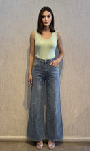 Cargar imagen en el visor de la galería, Rhinestone Flare Denim Jeans