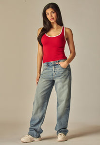 Contrast Spandex Tank Top