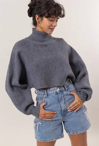 Turtleneck Crop Sweater