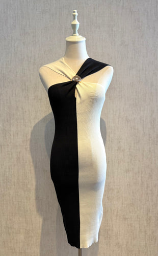 Block Color Detail Dress