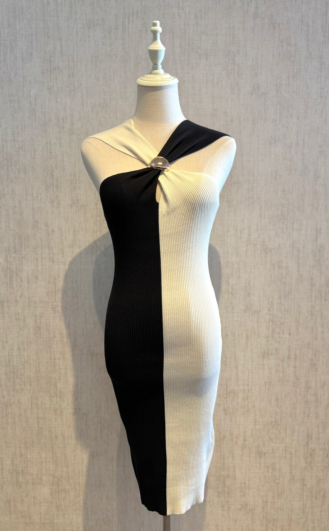 Block Color Detail Dress