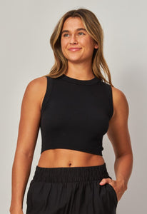 Stretchy Ribbed Crop Top
