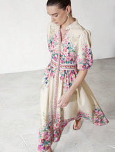 Cargar imagen en el visor de la galería, Sleeve Floral Maxi Dress