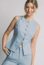 Cargar imagen en el visor de la galería, Linen Button Vest