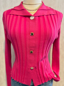 Button Detail Ribbed Sweater