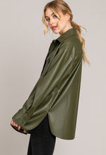 Cargar imagen en el visor de la galería, PU Leather Jacket Blouse