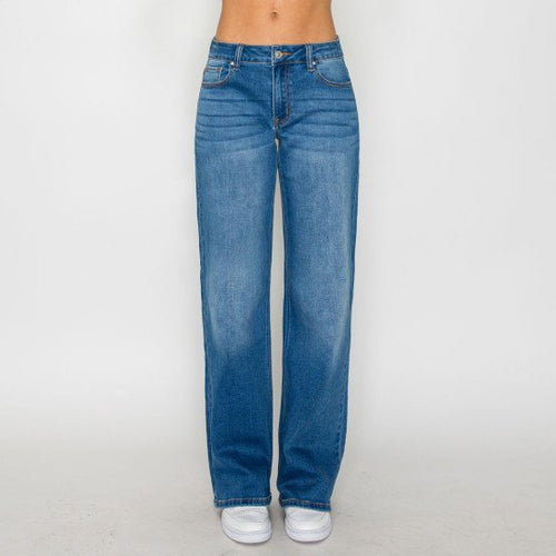 Low Rise Wide Jeans