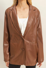 Cargar imagen en el visor de la galería, PU Leather Blazer
