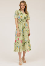 Cargar imagen en el visor de la galería, Floral Sleeve Midi Dress