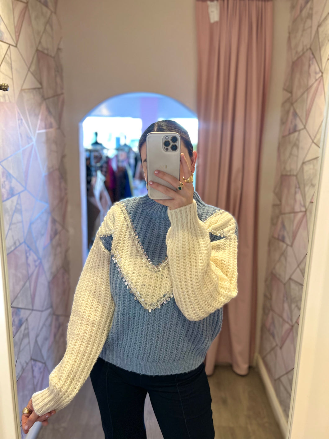 Knit Contrast Sweater