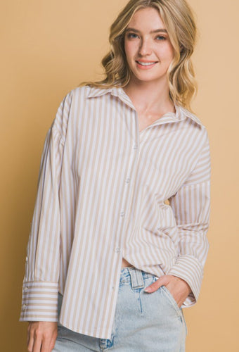 Stripe Basic Blouse