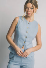 Cargar imagen en el visor de la galería, Linen Button Vest