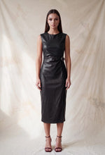 Cargar imagen en el visor de la galería, Waist Buckle PU Dress