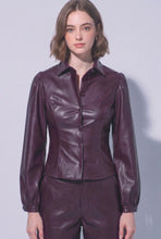 Cargar imagen en el visor de la galería, PU Leather Button Blouse