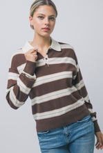 Cargar imagen en el visor de la galería, Striped Polo Long Sleeve