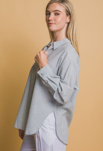 Linen Button Blouse