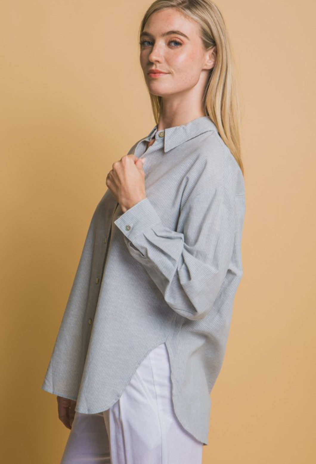 Linen Button Blouse