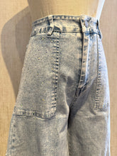 Cargar imagen en el visor de la galería, Two Piece Denim Set Bubble Top and cargo