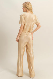 Pleated Two Piece Set