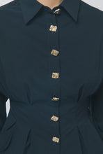 Cargar imagen en el visor de la galería, Waist Button Detail Blouse