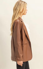 Cargar imagen en el visor de la galería, PU Leather Blazer