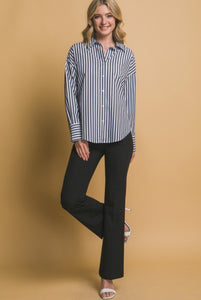 Stripe Basic Blouse