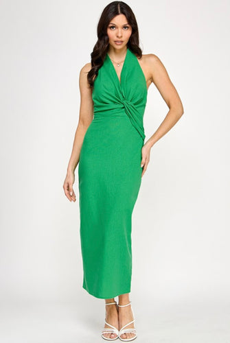 Draped Halter Dress