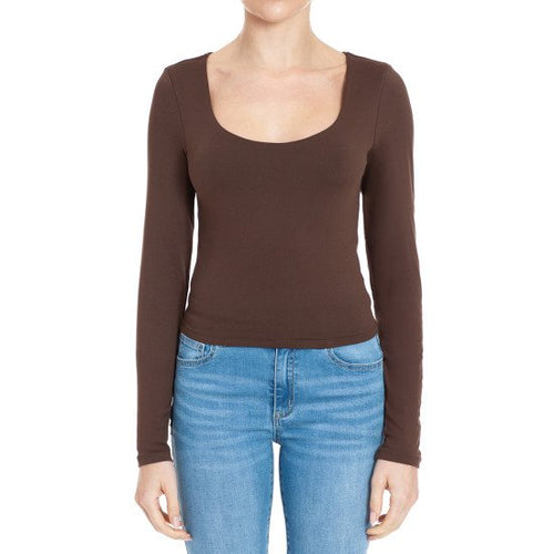 Round Neck Long Sleeve Top