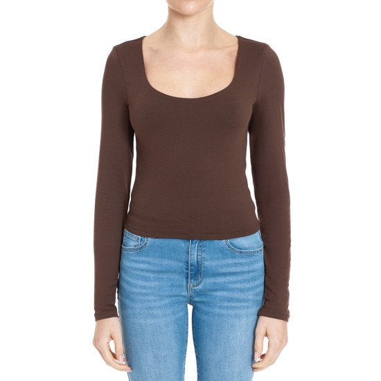 Round Neck Long Sleeve Top