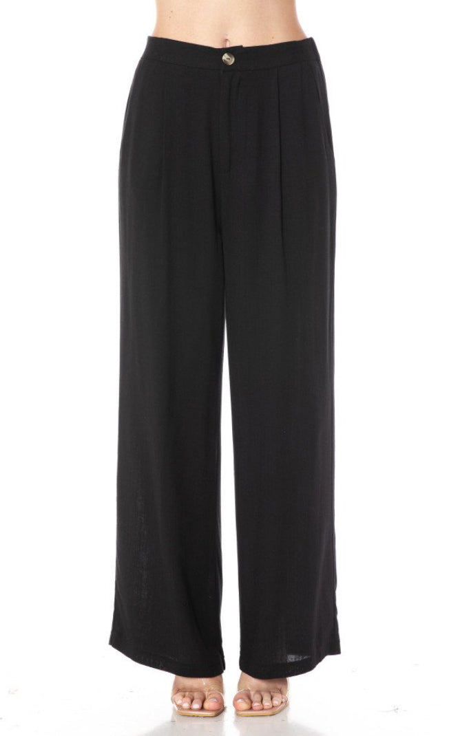 Wide Leg Elastic Pants