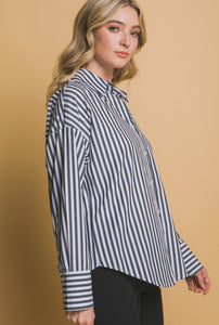 Stripe Basic Blouse