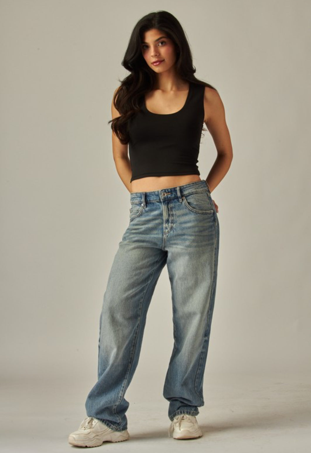 Double Layered Scoop Tank Top