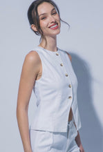 Cargar imagen en el visor de la galería, Linen Button Vest