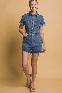 Denim Romper