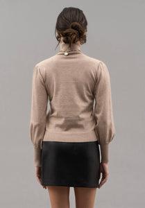 Taupe Basic Turtleneck