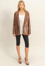 Cargar imagen en el visor de la galería, PU Leather Blazer