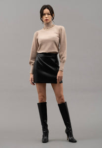 Taupe Basic Turtleneck