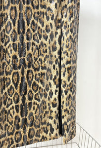 Sequin Midi Print Skirt