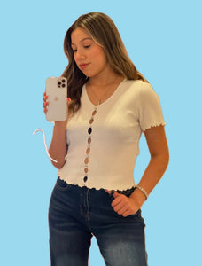 Knit Rhinestone Top