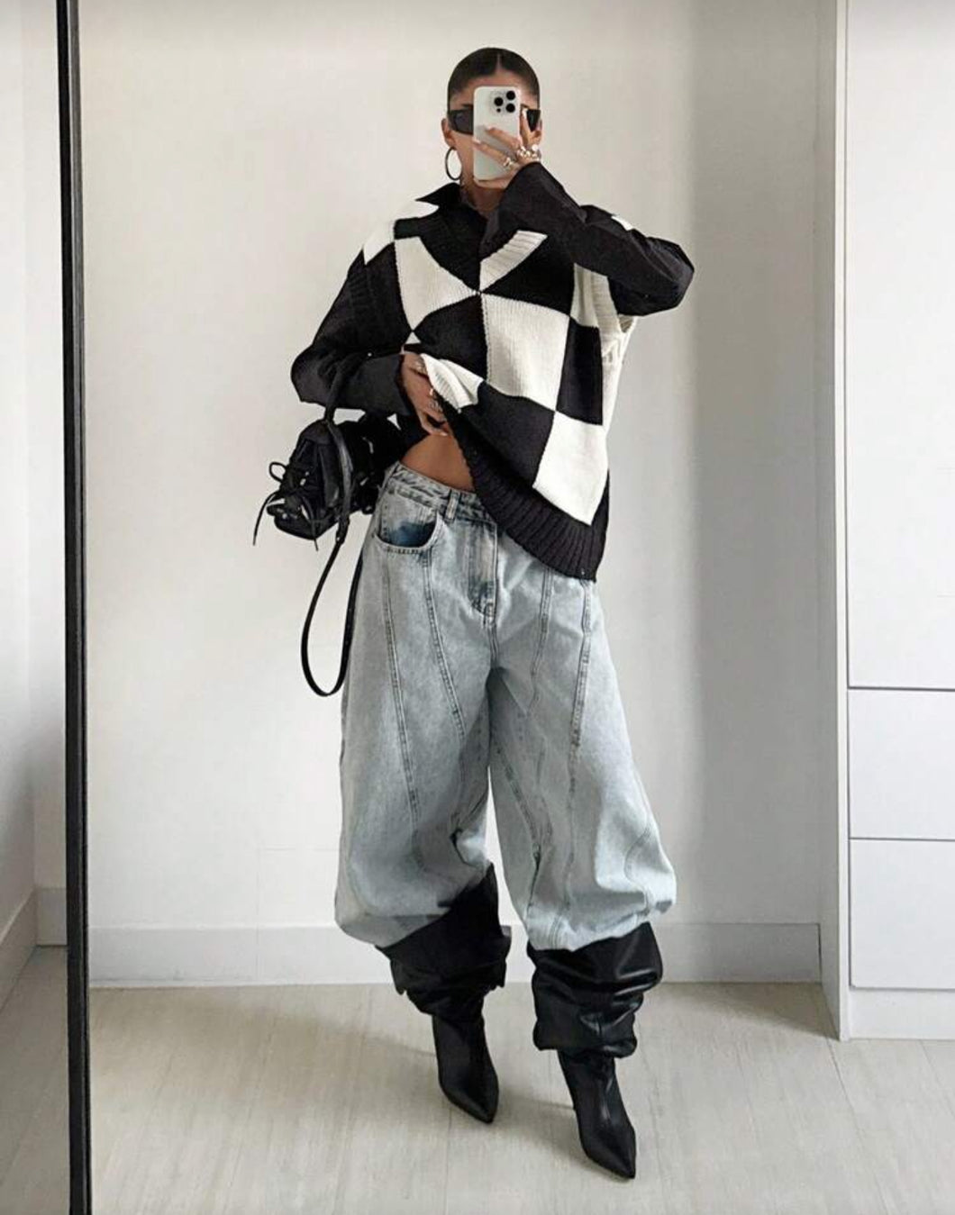 Checkered Vest Sweater