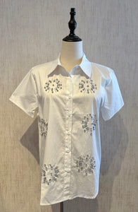 Rhinestone Detail Blouse