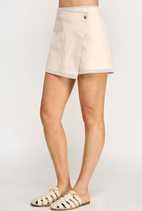 Stripe Contrast Skort