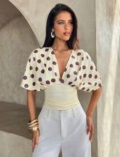 Cargar imagen en el visor de la galería, Polka Dot Sleeve Top