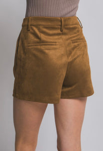 Suede High Waist Shorts
