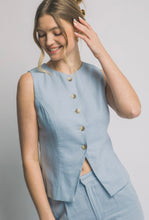 Cargar imagen en el visor de la galería, Linen Button Vest