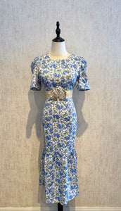 Floral Sleeve Midi Dress